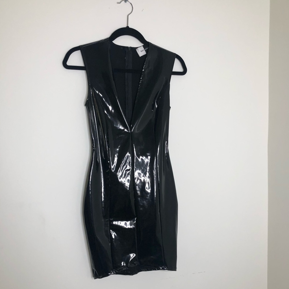 Black Vinyl Dress